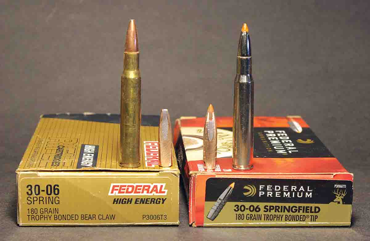 Federal’s Trophy Bonded Tip bullet uses exactly the same interior construction as the Bear Claw ammunition in the 1990s, but with modern exterior changes.